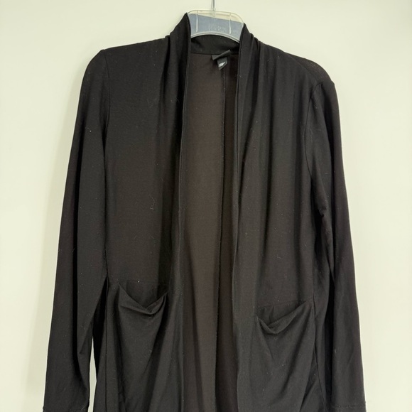 EILEEN FISHER open front Black Cardigan Jacket Pockets Size Medium Women - Picture 4 of 10